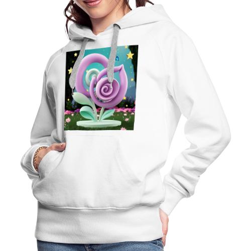 Lila Bloom | Double Floral Eco-Inspired Art - Women's Premium Hoodie