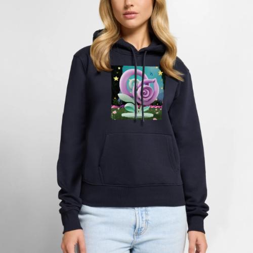 Lila Bloom | Double Floral Eco-Inspired Art - Women's Premium Hoodie