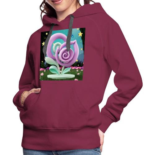 Lila Bloom | Double Floral Eco-Inspired Art - Women's Premium Hoodie