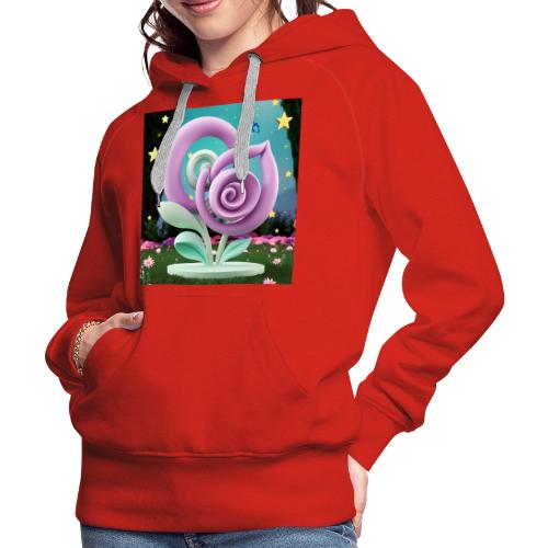 Lila Bloom | Double Floral Eco-Inspired Art - Women's Premium Hoodie