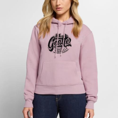 Black Typographic design - Women's Premium Hoodie