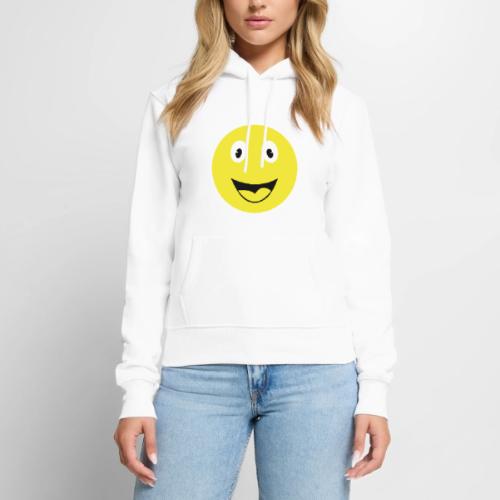 Yellow Happy Face Print - Women's Premium Hoodie