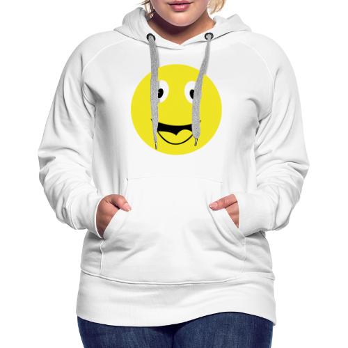 Yellow Happy Face Print - Women's Premium Hoodie