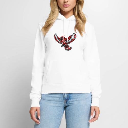 Silver Cardinal in Flight - Women's Premium Hoodie
