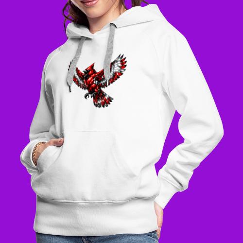Silver Cardinal in Flight - Women's Premium Hoodie