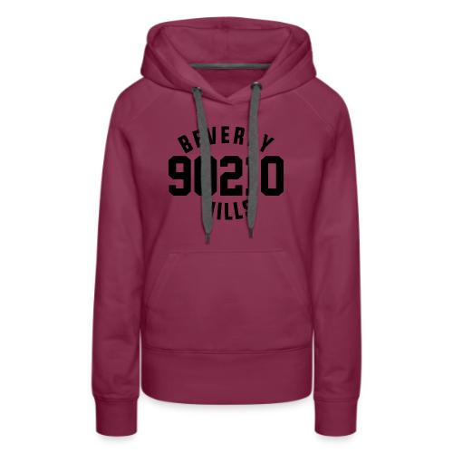 90210 Old School Tee Black - Women's Premium Hoodie