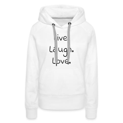 Smoon City_Live laugh love Black - Women's Premium Hoodie