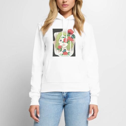 Girl with Rose Vine - Women's Premium Hoodie