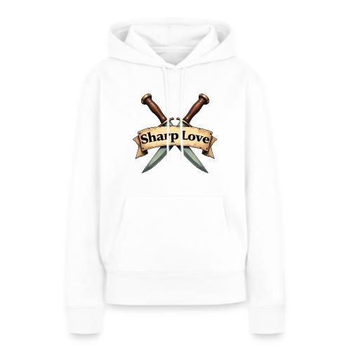 Sharp Love Crossed Knives Romantic Art - Women's Premium Hoodie