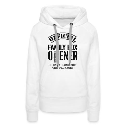 Official Family Box Opener Funny Knife Collector - Women's Premium Hoodie