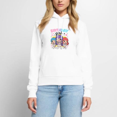 Cute Chibi Birthday Idol Girls - Women's Premium Hoodie