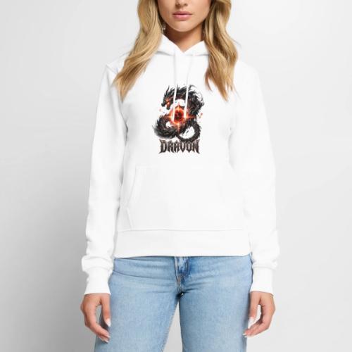 Dravon Fire Dragon Dark Fantasy Graphic T-Shirt - Women's Premium Hoodie
