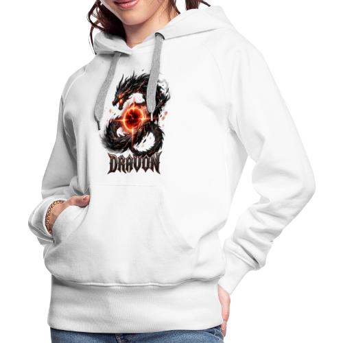 Dravon Fire Dragon Dark Fantasy Graphic T-Shirt - Women's Premium Hoodie