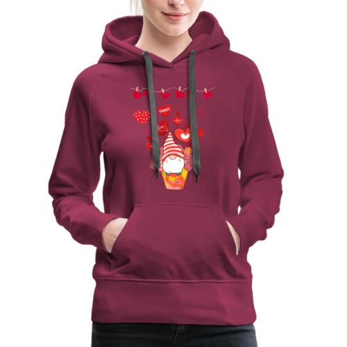 Design wrapped in love hearts, vibrating in love. - Women's Premium Hoodie