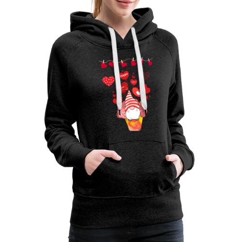 Design wrapped in love hearts, vibrating in love. - Women's Premium Hoodie