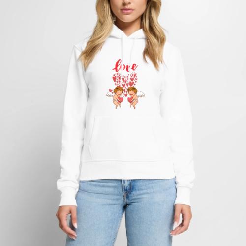 Cupid Love Designs, cupid love angel vibration. - Women's Premium Hoodie