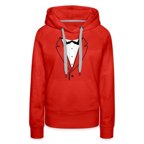Tuxedo Plain w. Black Lines - Women's Premium Hoodie