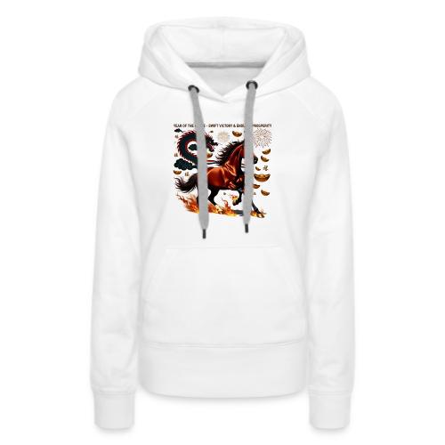 Year of the Horse Victory T Shirt, Lunar New Year - Women's Premium Hoodie
