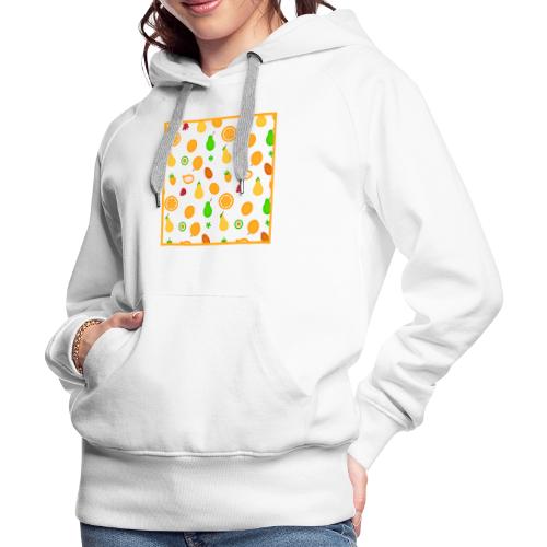 Exotic Fruits Pattern Design - Women's Premium Hoodie