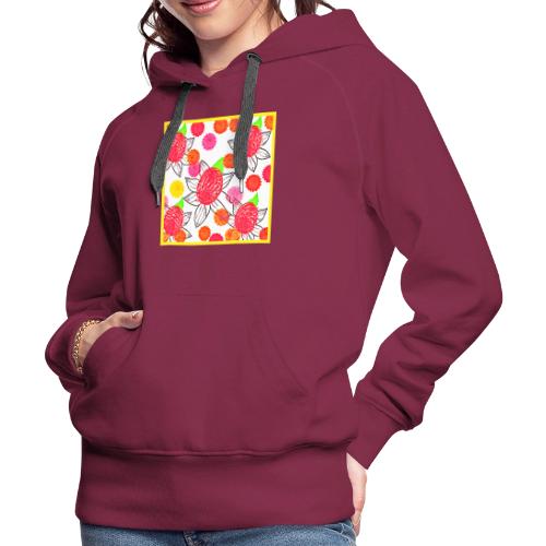 Floral Elegance Symphony Pattern - Women's Premium Hoodie