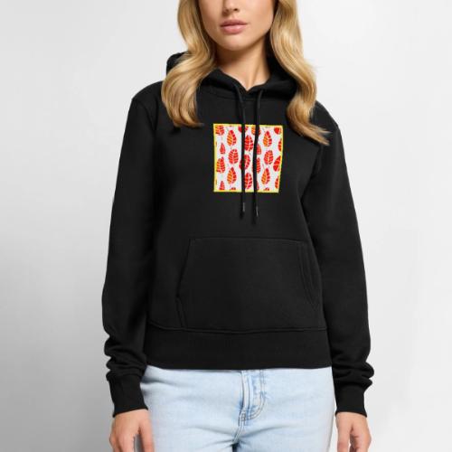 Elegant Leaf Art Neon Aesthetics - Women's Premium Hoodie