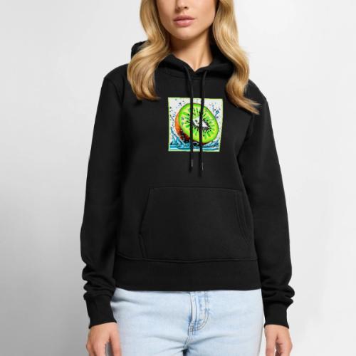 Kiwi Splash of Freshness - Women's Premium Hoodie