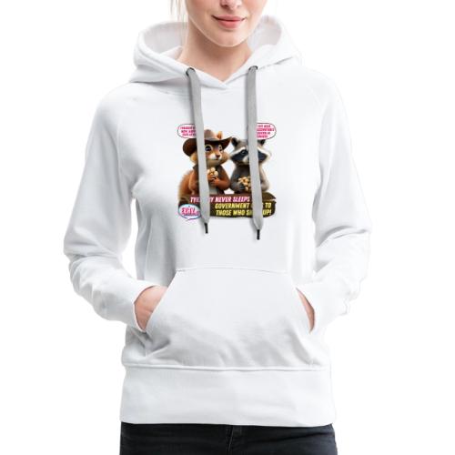 Freedom Squirrel and Raccoon - Women's Premium Hoodie