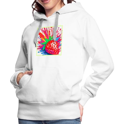 Splatter Strawberry Splash - Women's Premium Hoodie