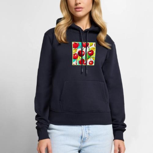Vibrant Cherry Pattern - Women's Premium Hoodie