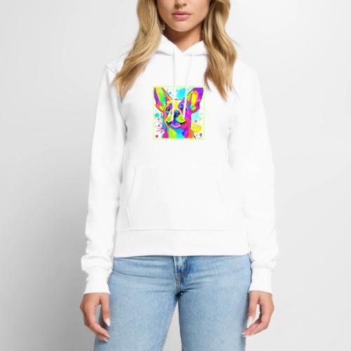 Vibrant Frenchie Bulldog Puppy Art - Women's Premium Hoodie
