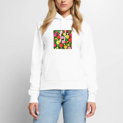 Floral print, colors in rose flowers, nature - Women's Premium Hoodie