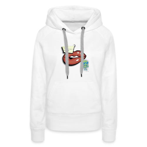Smoon City_I wear lipstick - Women's Premium Hoodie