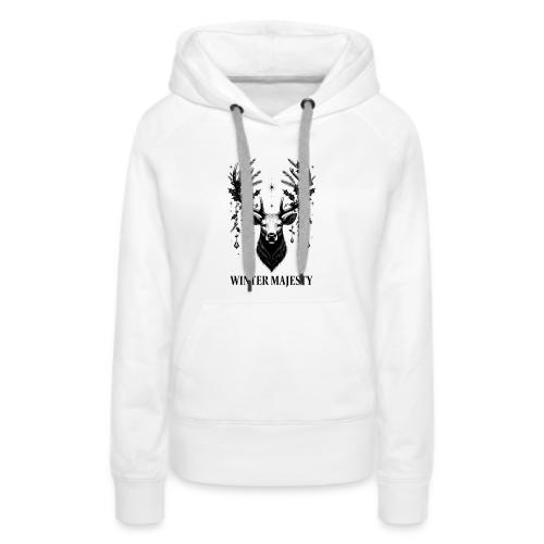 Majestic Reindeer T-Shirt, Poster, & Mug - Women's Premium Hoodie