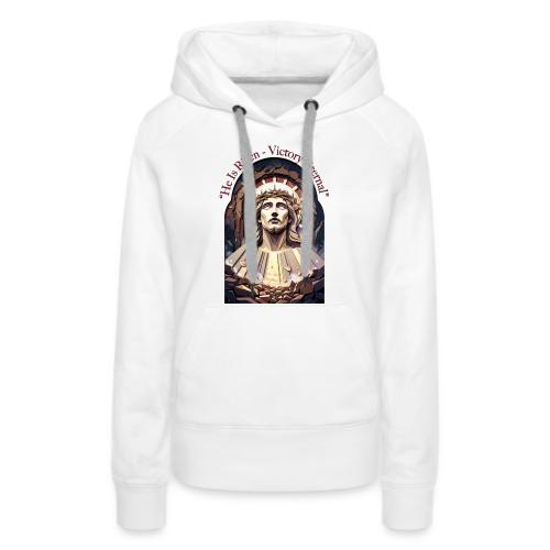 Easter He Is Risen Face of Christ T Shirt, Gift - Women's Premium Hoodie