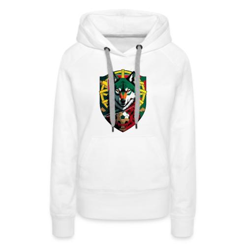 Portugal Iberian Wolf Soccer T Shirt,Football Gift - Women's Premium Hoodie