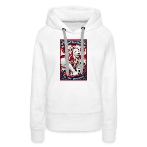 England Lion Soccer T Shirt, Football Pride Gift - Women's Premium Hoodie
