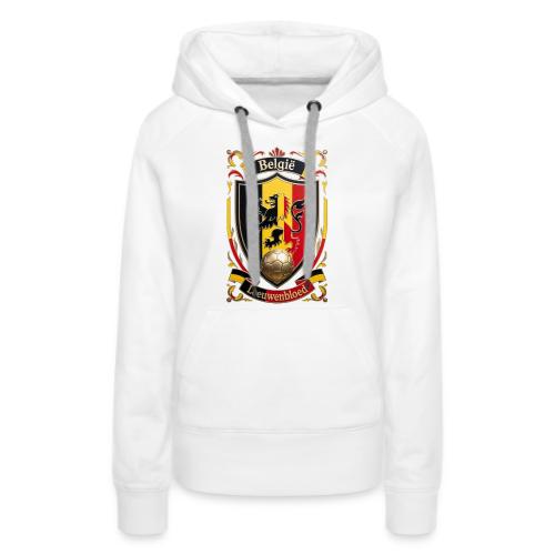 Belgium Lion Crest T-Shirt, Belgian Flag Gift - Women's Premium Hoodie