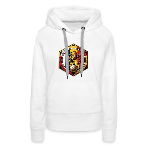 Belgium Lion Valor T-Shirt, Belgian Pride Gift - Women's Premium Hoodie