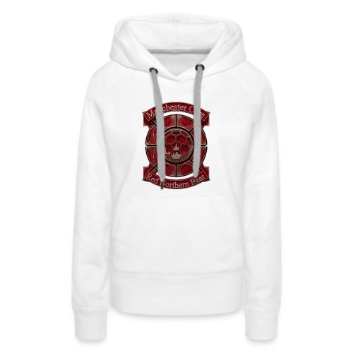 Manchester Is Red T Shirt, Soccer City Pride Gift - Women's Premium Hoodie