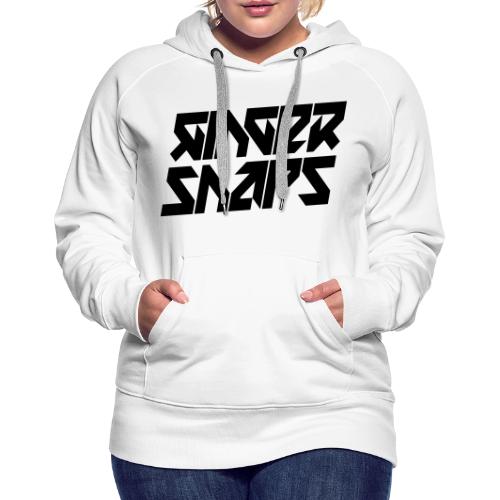 Ginger Snap5 logo (two lines black) - Women's Premium Hoodie