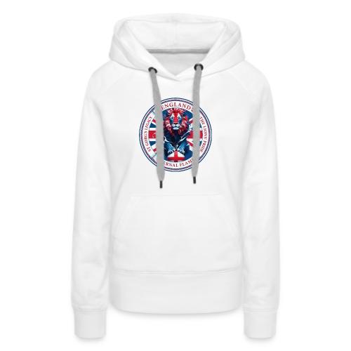 England Lion Emblem T Shirt, Flag Pride Gift - Women's Premium Hoodie