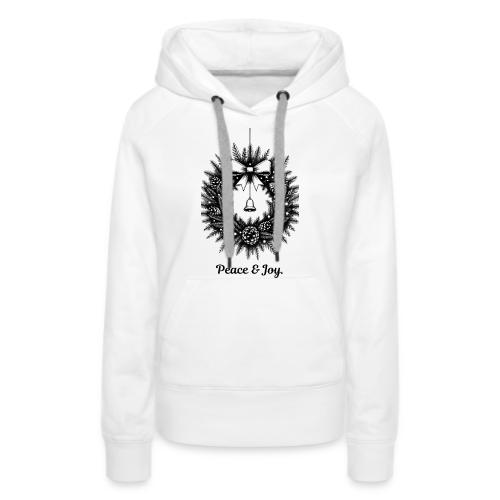 Peace & Joy T-Shirt | Minimalist Elegant Christmas - Women's Premium Hoodie