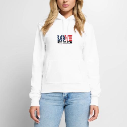 Love Kindergarten Patriotic Graduation - Women's Premium Hoodie
