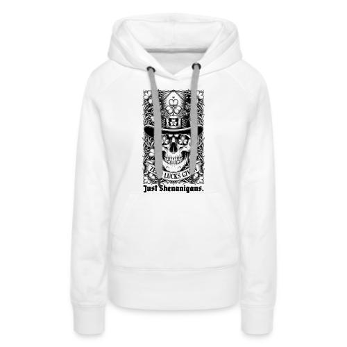 Salty Shamrock Skull T-Shirt - Women's Premium Hoodie