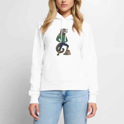 Raccoon Ranger in Neon Armor - Women's Premium Hoodie
