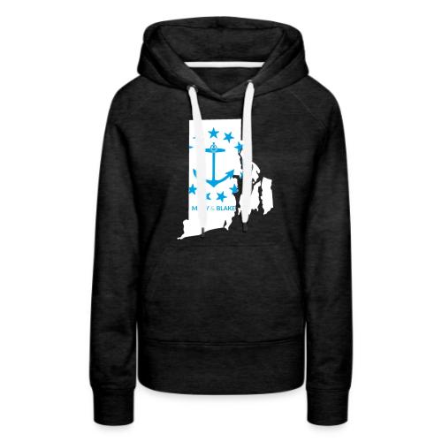 Mary And Blake Logo - RI Map - Women's Premium Hoodie