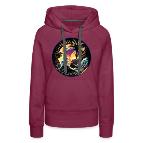Purple Sunset Waves - Women's Premium Hoodie