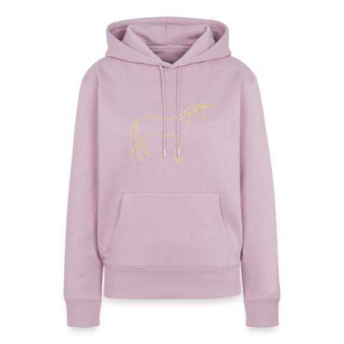 unicorn gold outline - Women's Premium Hoodie
