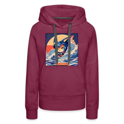Wavecat Kitten - Women's Premium Hoodie