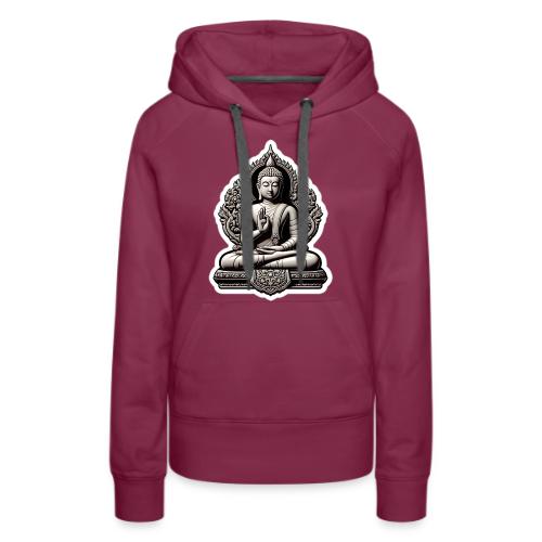 The Buddha Displaying Hand Mudra - Women's Premium Hoodie